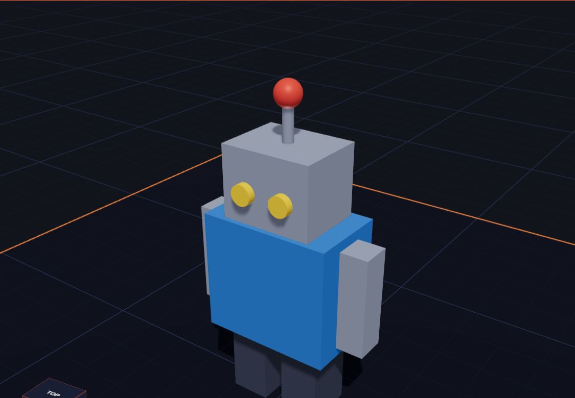A robot made of boxes