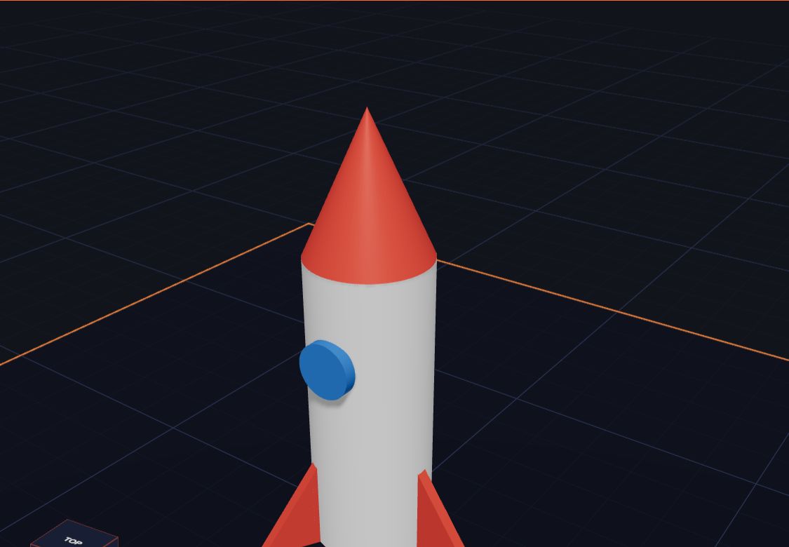 A rocket with fins